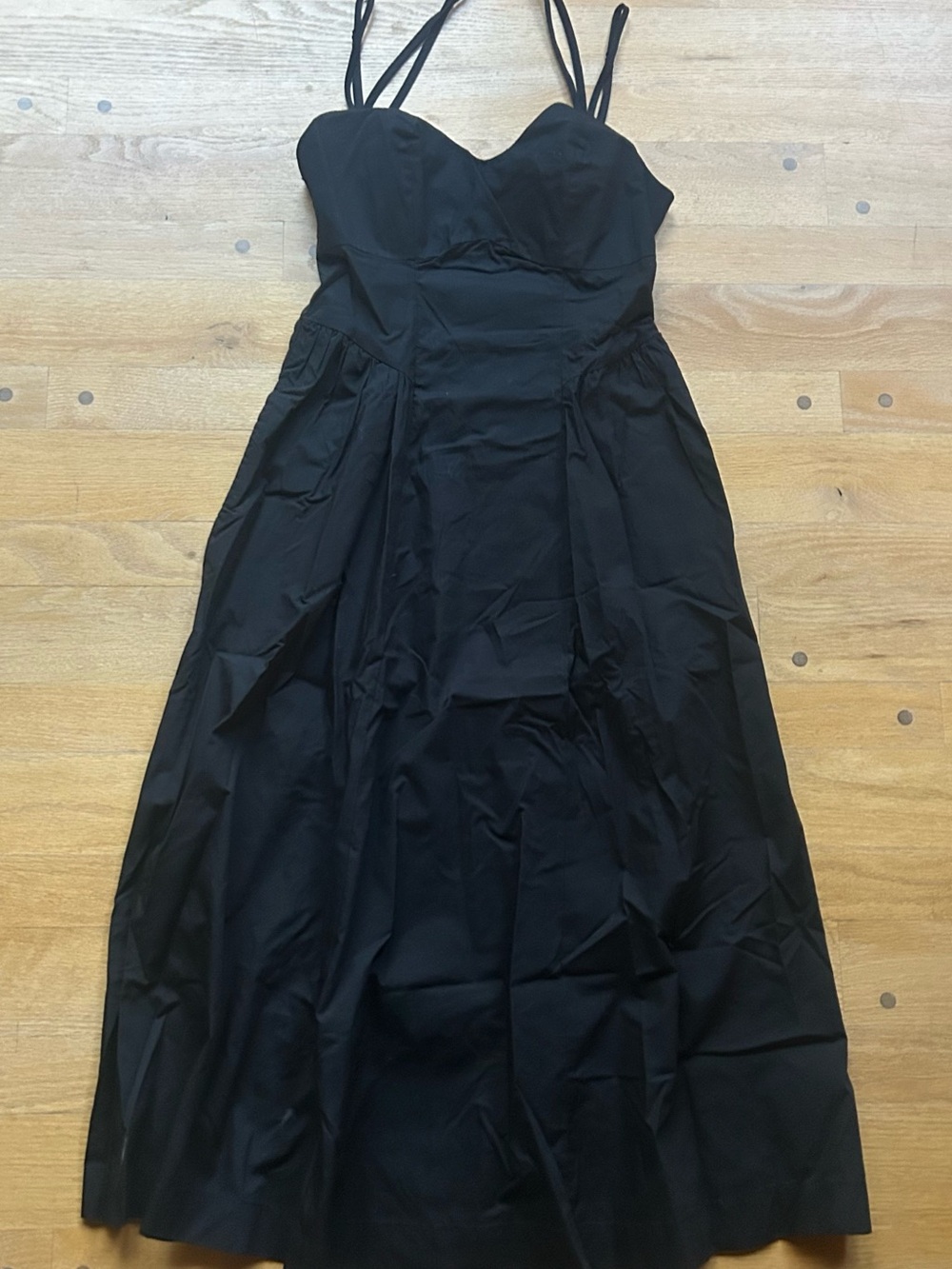 a new day Black Strapless A-Line Dress with Double Spaghetti Straps